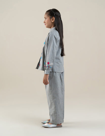 2 PIECE FLORAL EMBROIDERED SUIT