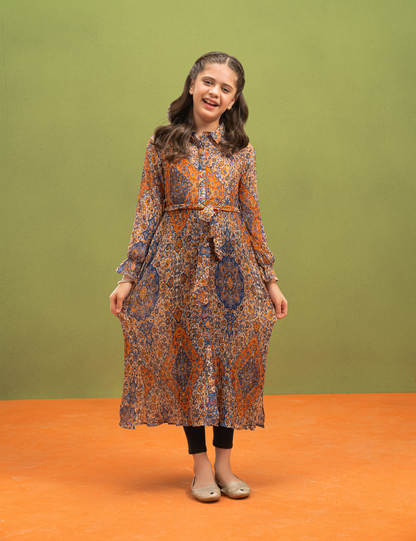 PRINTED LONG DRESS