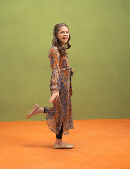PRINTED LONG DRESS