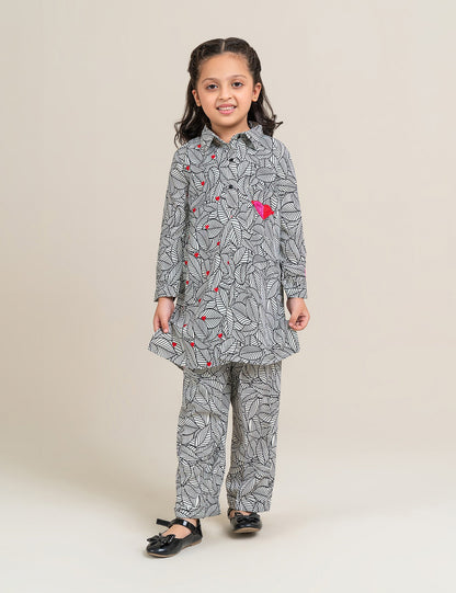 2 PIECE HEART PRINTED SUIT