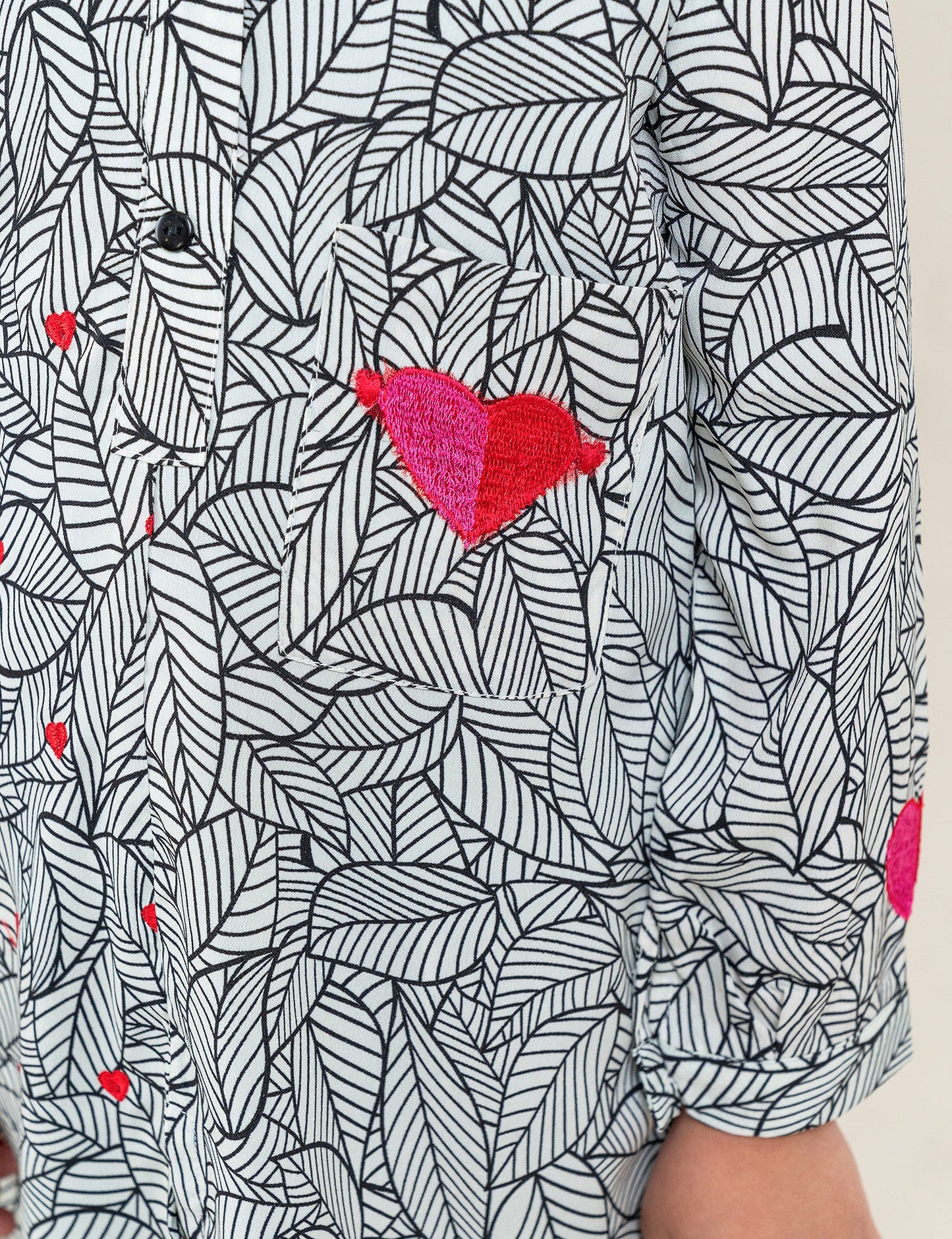 2 PIECE HEART PRINTED SUIT