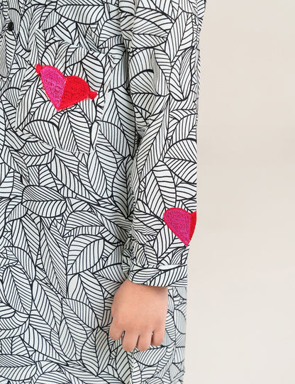 2 PIECE HEART PRINTED SUIT