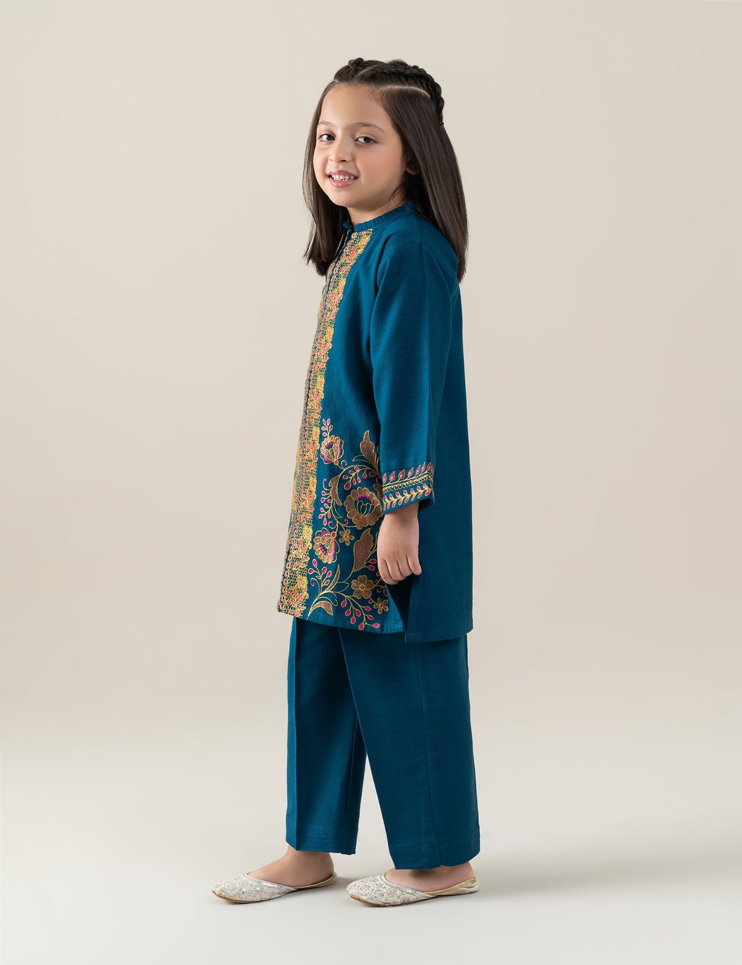 2 PIECE ALLOVER EMBROIDERED SUIT
