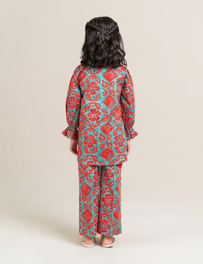 2 PIECE PRINTED SUIT