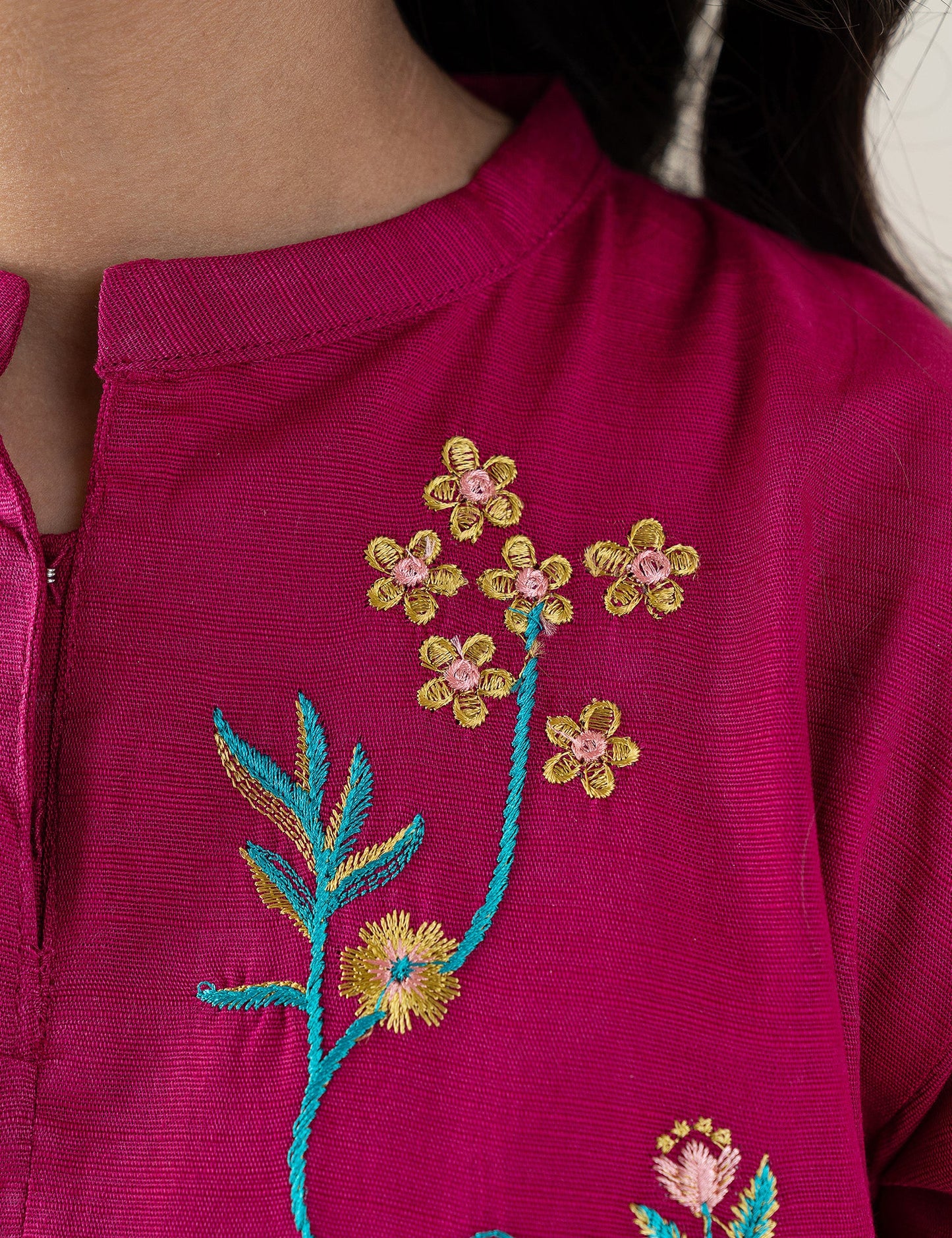 2 PIECE FLORAL EMBROIDERED SUIT