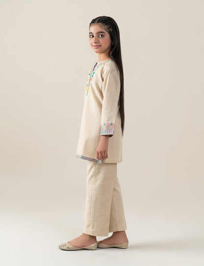 2 PIECE FLORAL EMBROIDERED SUIT