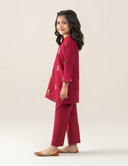 2 PIECE FLORAL EMBROIDERED SUIT