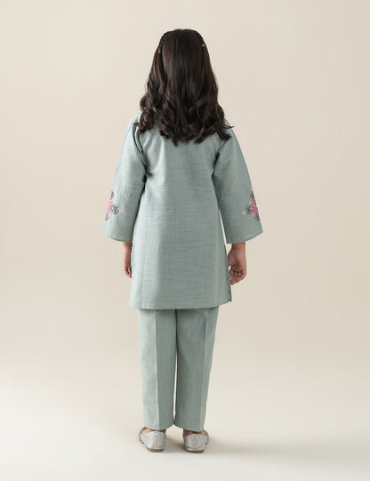 2 PIECE GEOMETRIC EMBROIDERED SUIT