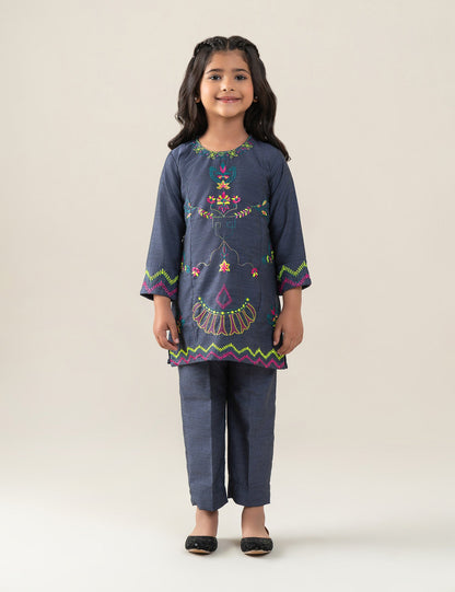 2 PIECE NEON EMBROIDERED SUIT
