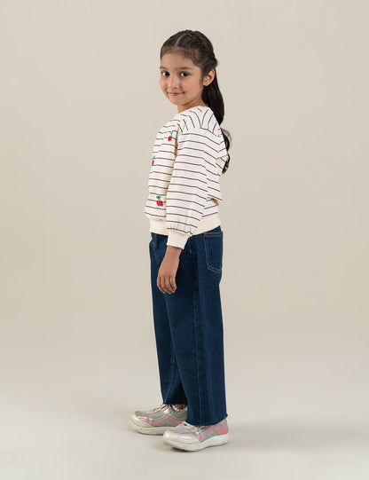 CHERRY STRIPED SWEATSHIRT