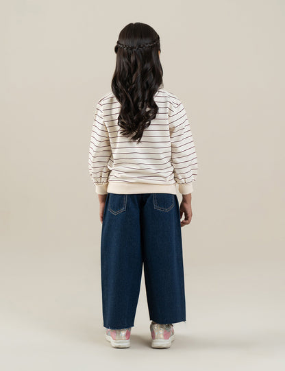 CHERRY STRIPED SWEATSHIRT