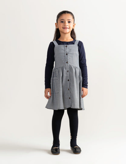 CHECKERED BUTTON FRONT DRESS
