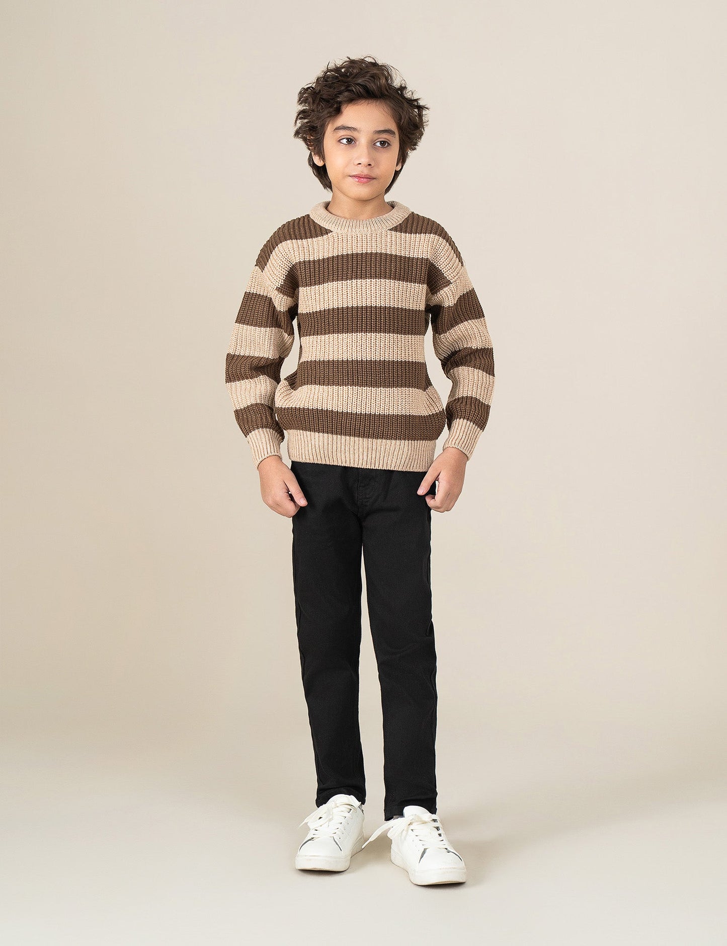 STRIPED KNITTED SWEATER