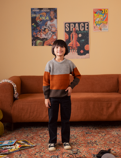 COLOR BLOCK SWEATER