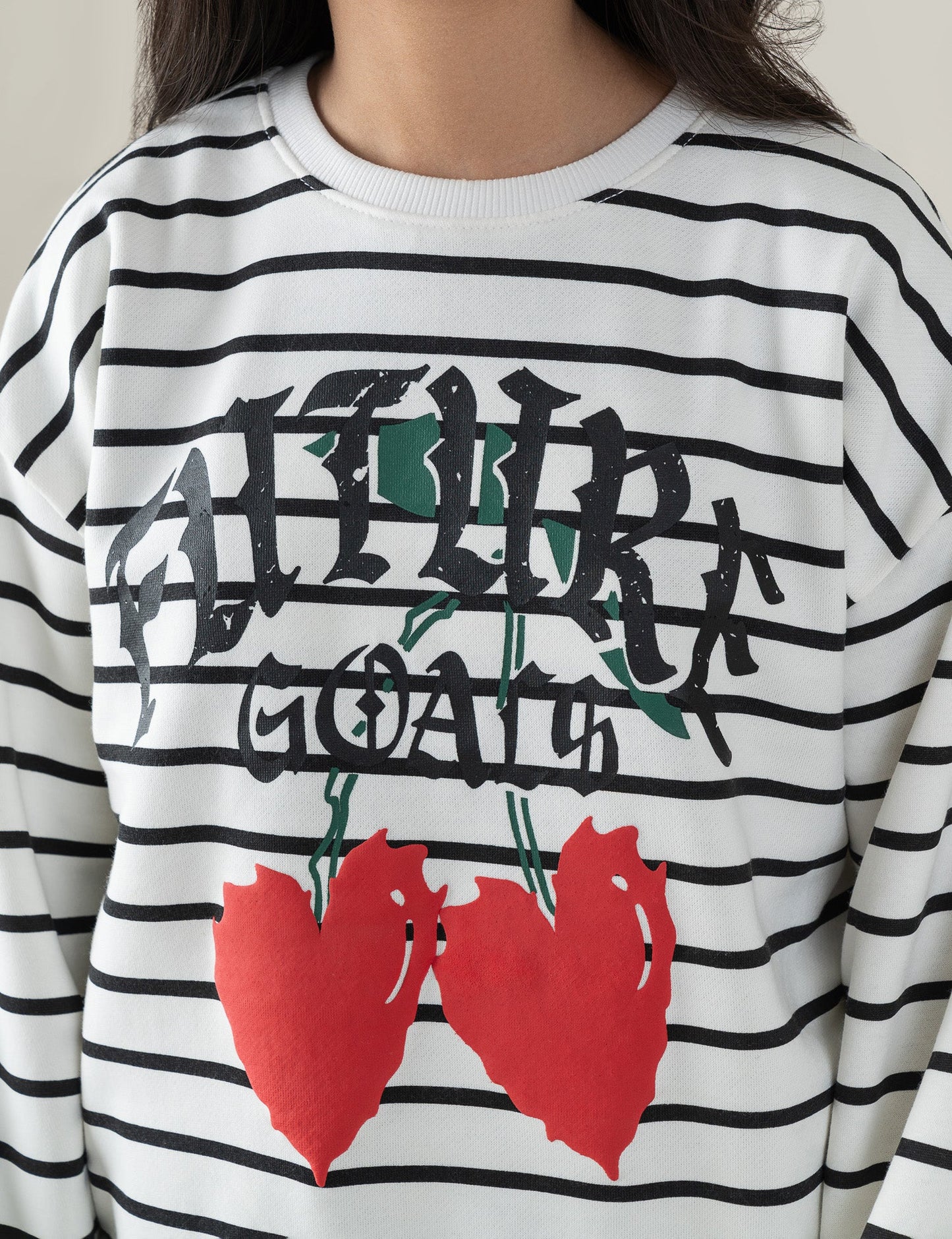 FUTURE GOALS STRIPED SWEATSHIRT