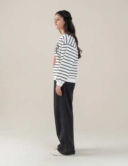 FUTURE GOALS STRIPED SWEATSHIRT