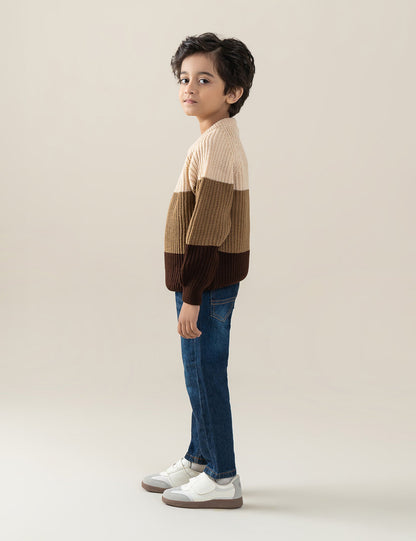 COLOR BLOCK SWEATER