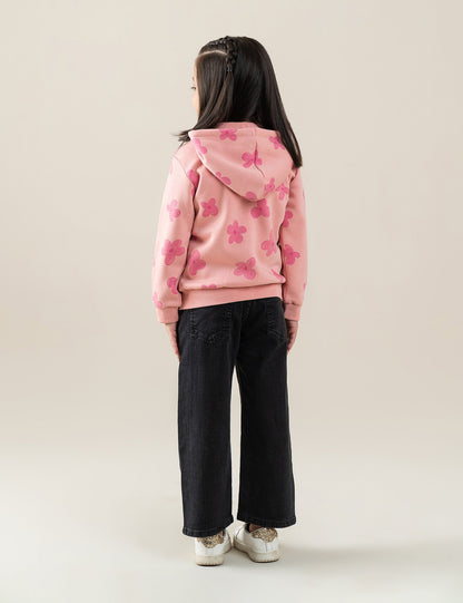 FLORAL PRINTED HOODIE
