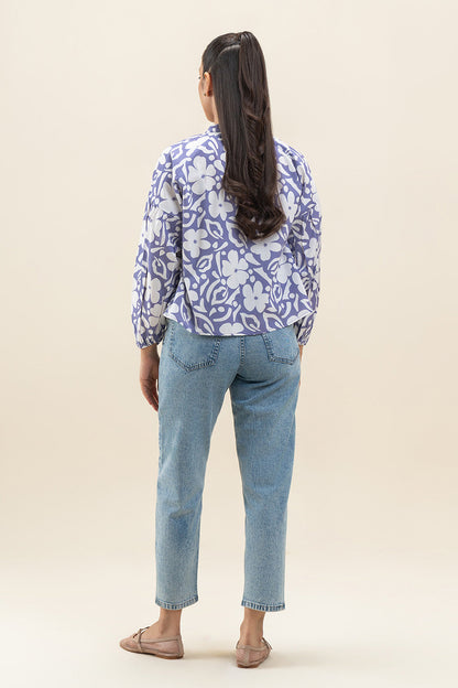 RAGLAN PRINTED BLOUSE