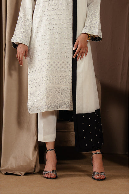 2 PIECE EMBROIDERED PAPER COTTON SUIT (LUXURY-PRET)