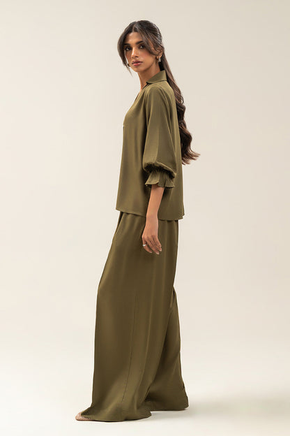V NECK COLLAR CO-ORD SET