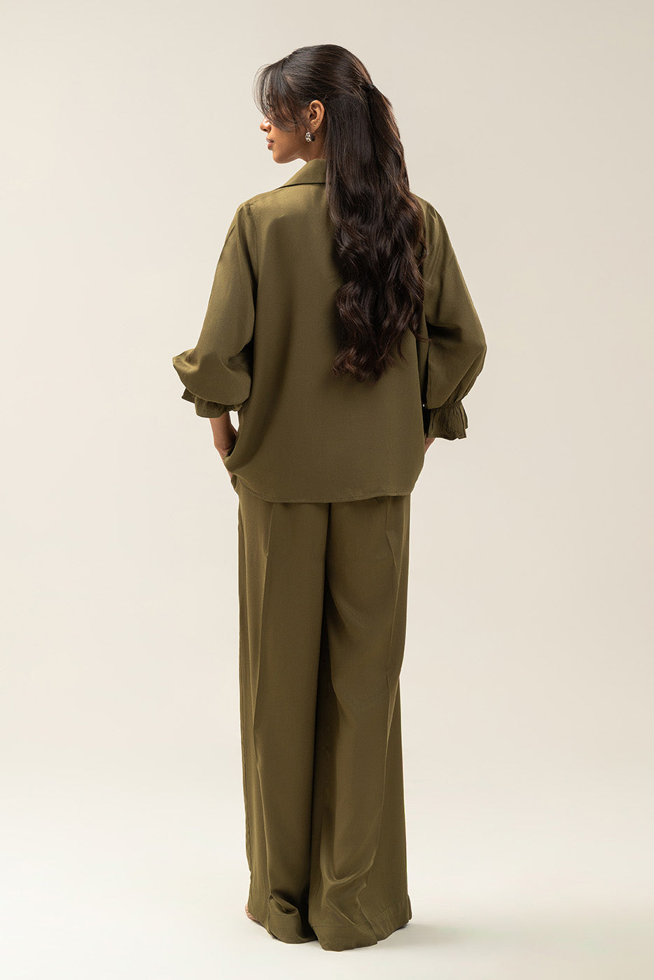 V NECK COLLAR CO-ORD SET