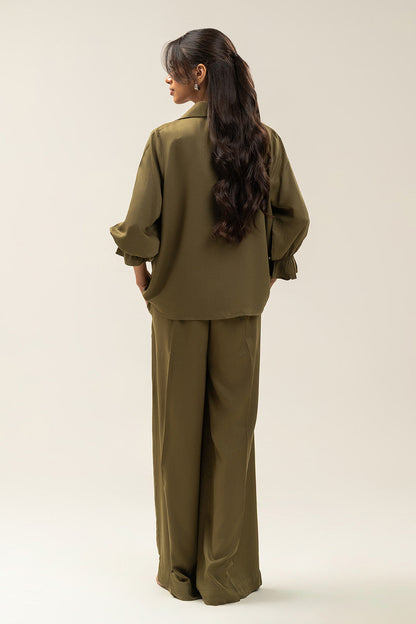 V NECK COLLAR CO-ORD SET