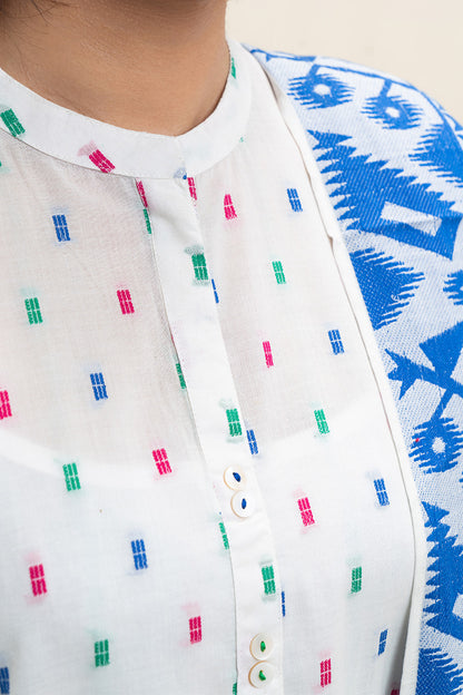 EMBROIDERED JACQUARD SHIRT (PRET)