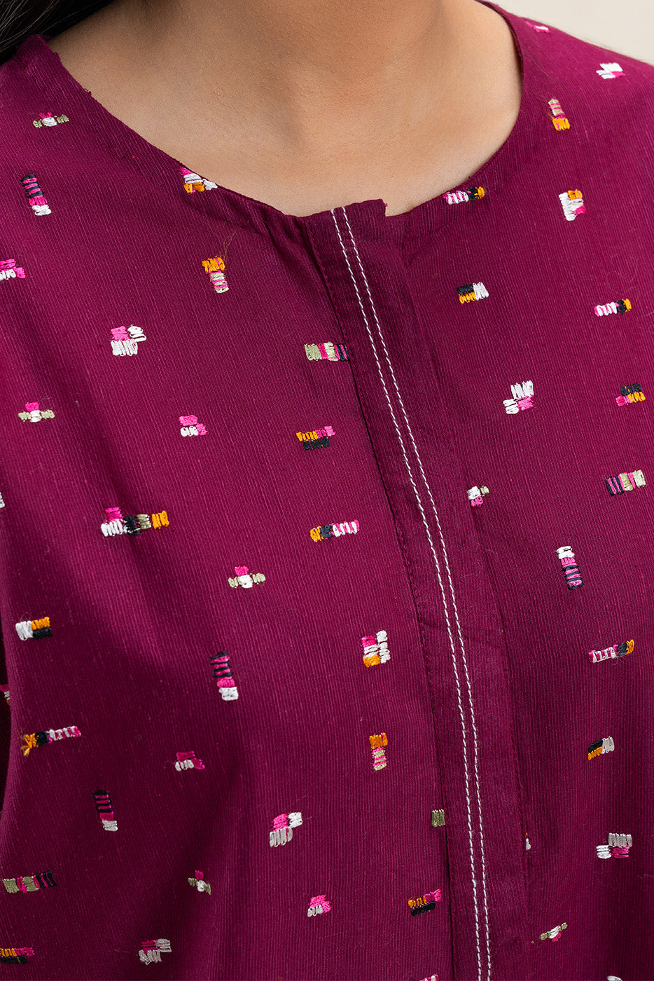 EMBROIDERED NEPS KARNDI SHIRT (PRET)