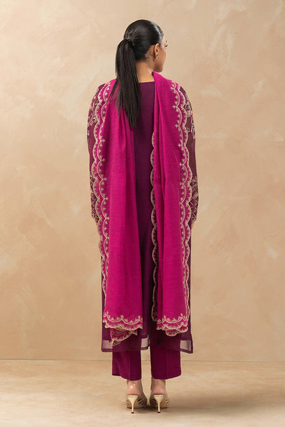 2 PIECE EMBROIDERED ORGANZA SUIT (LUXURY-PRET)