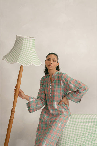 BASIC CHECK JACQUARD SHIRT (PRET)