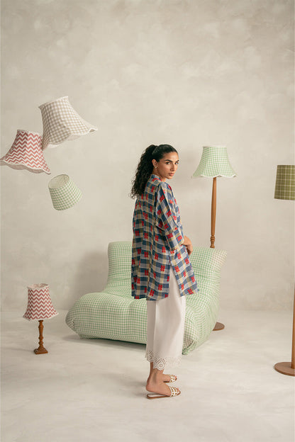 BASIC CHECK JACQUARD SHIRT (PRET)