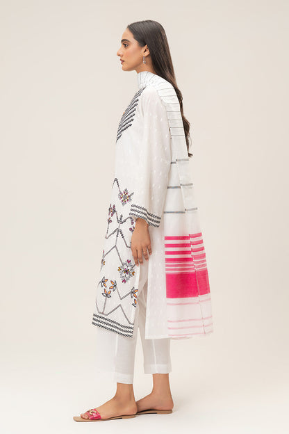 3 PIECE EMBROIDERED BROCHIA SUIT (PRET)