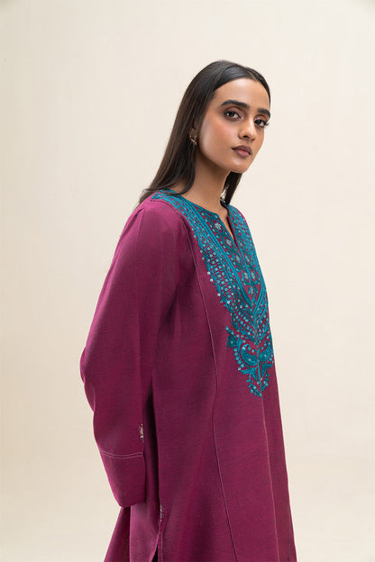 EMBROIDERED CHAMBRAY SHIRT (PRET)