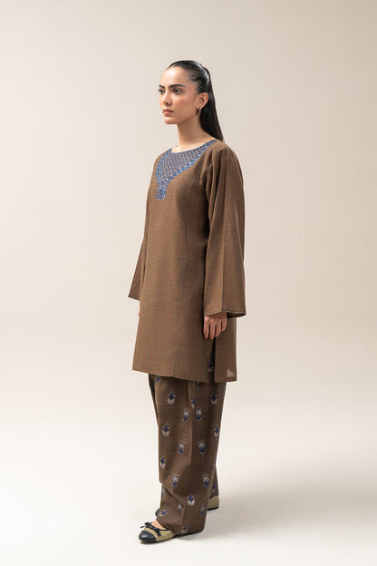 EMBROIDERED CHAMBRAY SHIRT (PRET)