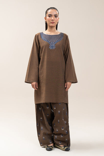 EMBROIDERED CHAMBRAY SHIRT (PRET)