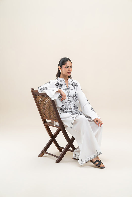 EMBROIDERED KARANDI SHIRT (PRET)