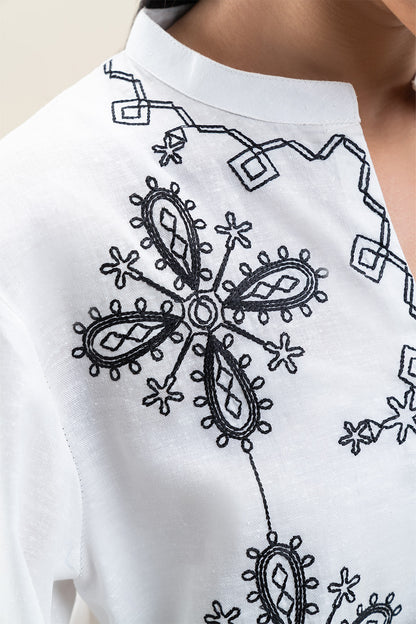 EMBROIDERED KARANDI SHIRT (PRET)