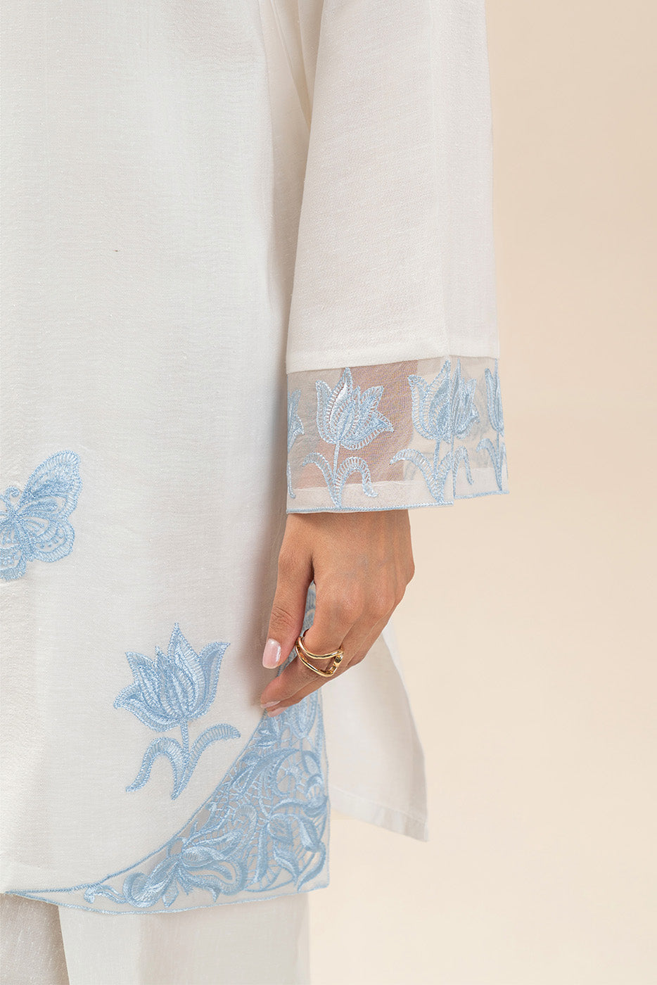EMBROIDERED KARANDI TWIL SHIRT (PRET)