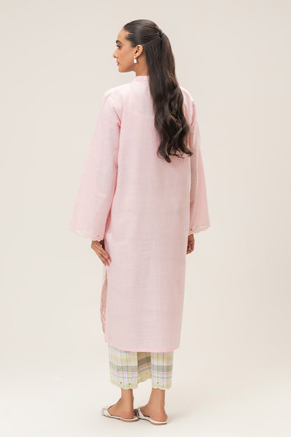 EMBROIDERED TWO WAY SLUB SHIRT (PRET)