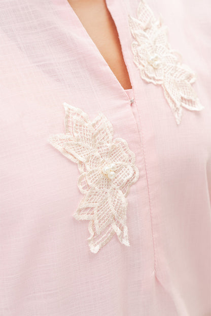 2 PIECE EMBROIDERED TWO WAY SLUB SUIT (PRET)