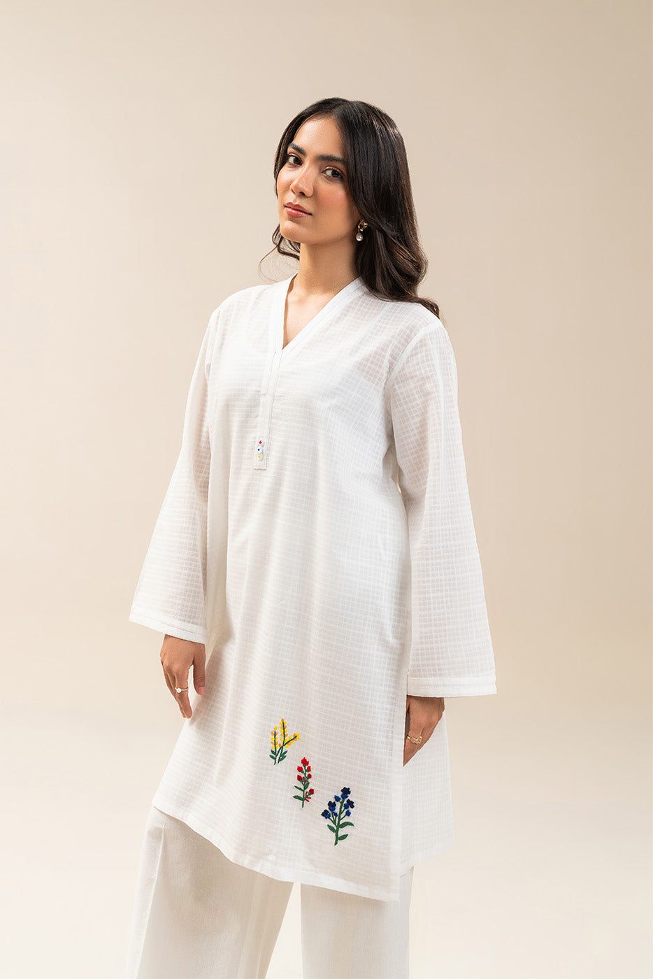 2 PIECE EMBROIDERED DOBBY SUIT (PRET)