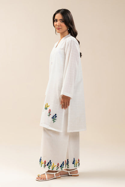 2 PIECE EMBROIDERED DOBBY SUIT (PRET)
