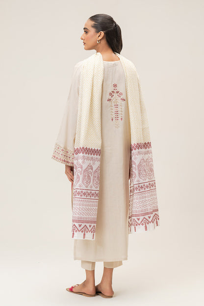 3 PIECE EMBROIDERED DORIA SUIT (PRET)