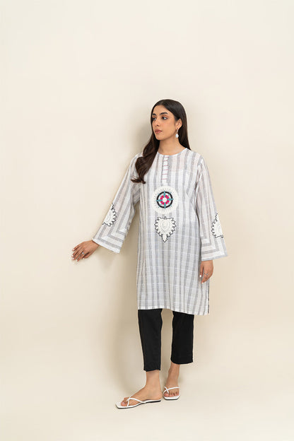EMBROIDERED YARN DYED SHIRT (PRET)