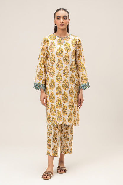 2 PIECE EMBROIDERED LAWN SUIT (PRET)