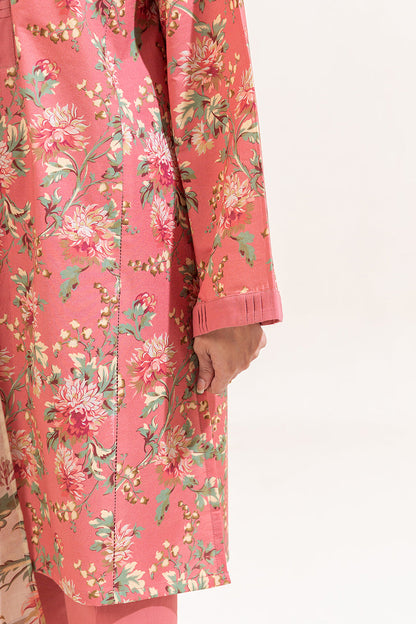 3 PIECE PRINTED LAWN SUIT-BLUSH AURA (UNSTITCHED)