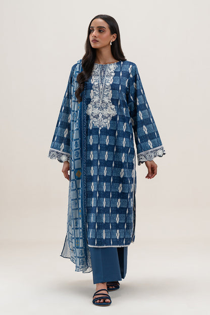 2 PIECE EMBROIDERED LAWN SUIT-AZURE ELEGANCE (UNSTITCHED)