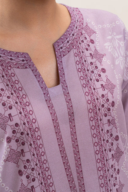 3 PIECE PRINTED LAWN SUIT-HEATHER BLOOM (UNSTITCHED)