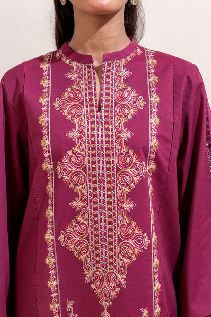 2 PIECE EMBROIDERED LAWN SUIT-BERRY GLAM (UNSTITCHED)